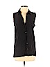 Catch My i 100% Polyester Black Sleeveless Button-Down Shirt Size M - photo 1