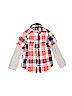 Carter's 100% Cotton Plaid Red Long Sleeve Button-Down Shirt Size 3T - photo 1