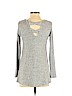 Iz Byer Gray Long Sleeve Top Size XS - photo 2