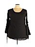 Octavia 100% Polyester Black Long Sleeve Blouse Size XXL - photo 1