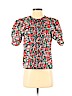 Zara 100% Cotton Red Short Sleeve Blouse Size XS - photo 1