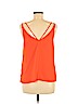 Topshop 100% Polyester Orange Sleeveless Blouse Size 8 - photo 2
