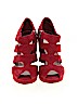 White House Black Market 100% Leather Red Heels Size 7 1/2 - photo 2