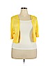 Lane Bryant 100% Rayon Yellow Cardigan Size 22 - 24 Plus - photo 1