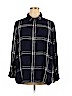 Old Navy 100% Rayon Blue Long Sleeve Button-Down Shirt Size XXL - photo 1