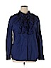 Isaac Mizrahi LIVE! Blue Long Sleeve Button-Down Shirt Size XL - photo 1