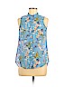 H&M 100% Polyester Blue Sleeveless Blouse Size 2 - photo 1