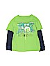 Gap Kids 100% Cotton Green Long Sleeve T-Shirt Size 6 - 7 - photo 1