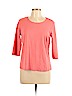 Christopher & Banks 100% Cotton Pink 3/4 Sleeve T-Shirt Size XL - photo 1