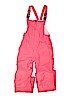 Lands' End 100% Nylon Solid Pink Snow Pants With Bib Size 10 - photo 1