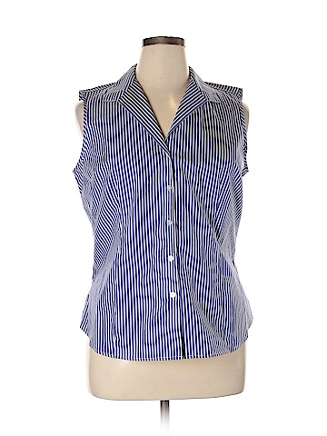 Jones New York Signature Sleeveless Button-Down Shirt (view 1)