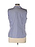 Jones New York Signature 100% Cotton Blue Sleeveless Button-Down Shirt Size XL - photo 2