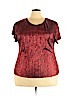 H&M 100% Polyester Red Short Sleeve Top Size 3X - photo 1