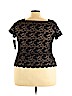 Connected Apparel Black Short Sleeve Blouse Size 3X - photo 2
