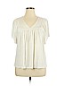 Gap 100% Rayon Ivory Short Sleeve Top Size XL - photo 1