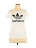 Adidas 100% Cotton White Short Sleeve T-Shirt Size XL - photo 1