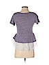 Free People Purple Short Sleeve Blouse Size S - photo 2