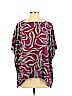 Diane von Furstenberg 100% Silk Purple Short Sleeve Silk Top Size S (petite) - photo 1