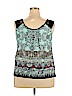 BILA 100% Rayon Blue Sleeveless Top Size XXL - photo 2