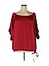 Worthington 100% Polyester Red 3/4 Sleeve Blouse Size 1X - photo 1