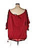 Worthington 100% Polyester Red 3/4 Sleeve Blouse Size 1X - photo 2