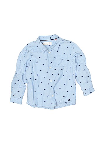 Zara Baby Short Sleeve Button-Down Shirt (view 1)
