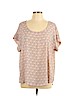Torrid 100% Polyester Pink Short Sleeve Blouse Size Lg Plus (0) - photo 1