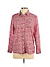 Talbots 100% Cotton Red Long Sleeve Button-Down Shirt Size L (petite) - photo 1