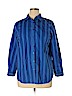 Roaman's Blue Long Sleeve Button-Down Shirt Size 14 - photo 1