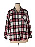 Old Navy 100% Cotton Red Long Sleeve Button-Down Shirt Size XXL - photo 1