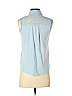 Princess Vera Wang 100% Polyester Blue Sleeveless Button-Down Shirt Size XS - photo 2
