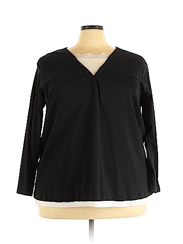 Ulla Popken 3/4 Sleeve Henley (view 1)