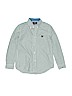 Chaps 100% Cotton Checkered-gingham Green Long Sleeve Button-Down Shirt Size 7 - photo 1