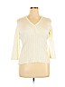 Emma James Ivory 3/4 Sleeve Top Size XL - photo 1