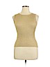 R.J. Collection by Chelsea Rousso Gold Sleeveless Silk Top Size XL - photo 1