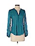 Lucky Brand Blue Long Sleeve Blouse Size XS - photo 1