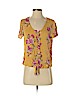 Pink Republic 100% Rayon Yellow Short Sleeve Blouse Size S - photo 1