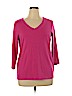 Chico's Pink 3/4 Sleeve T-Shirt Size XL (3) - photo 1