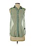 H&M 100% Polyester Teal Sleeveless Blouse Size 2 - photo 1