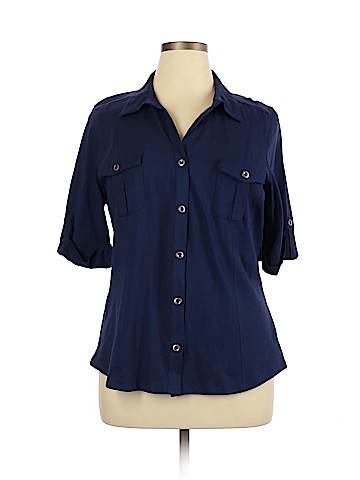 Style&Co Short Sleeve Button-Down Shirt (view 1)
