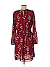 Ann Taylor LOFT 100% Polyester Burgundy Casual Dress Size M (petite) - photo 2