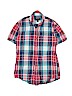 American Eagle Outfitters 100% Cotton Plaid Blue Short Sleeve Button-Down Shirt Size XS (youth) - photo 1