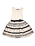 The Children's Place Stripes Ivory Special Occasion Dress Size 10 - 12 - photo 1