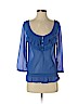 Hollister Blue 3/4 Sleeve Blouse Size S - photo 1