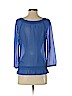 Hollister Blue 3/4 Sleeve Blouse Size S - photo 2