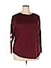 About A Girl Burgundy Long Sleeve Top Size XL - photo 1
