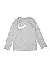 Nike 100% Polyester Graphic Gray Active T-Shirt Size S (kids) - photo 1