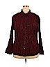 East5th Burgundy Long Sleeve Blouse Size 2X - photo 1