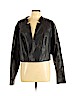 City Chic 100% Polyester Black Faux Leather Jacket Size 22 Plus (XL) - photo 1