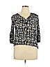 Mossimo Supply Co. 100% Rayon Black Long Sleeve Blouse Size XL - photo 1